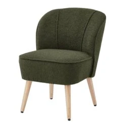 Fauteuil TIVOLI Tissu Bouclette Kaki