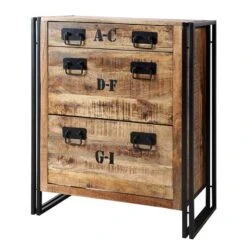 Meuble à Chaussures En Bois Massif Iron