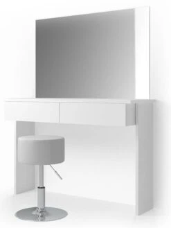 Coiffeuse Azur Avec Tabouret Et Miroir