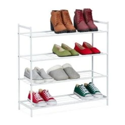 Étagère à Chaussures En Métal 4 Niveaux -Mobilier De Maison 325067d6f97846c3b06a4a571c2d49c2