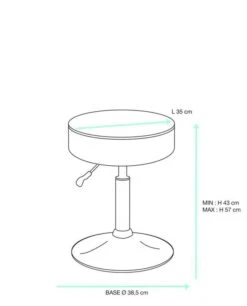 KAYELLES Tabouret Hauteur Réglable YU -Mobilier De Maison 3ad4b073421f4c55885a5f7775d753bf