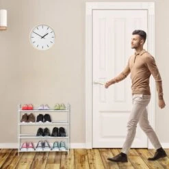 Étagère à Chaussures En Métal 4 Niveaux -Mobilier De Maison 63172362c413488bb4d3b1f507b9f3d4