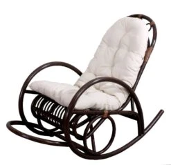 Fauteuil à Bascule HWC-C40 Rotin