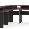 Bureau Ordinateur Kron Noir/rouge Set 1