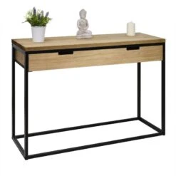 Console Avec Tiroir Icub 35x120cm Noir