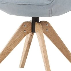 Chaise à Accoudoirs Ermelo I 29 Chaise à Accoudoirs Ermelo I -Mobilier De Maison armlehnenstuhl ermelo webstoff eiche massiv hellblau 4026164