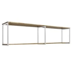 Étagère Murale Double 30x160x47 Blanc