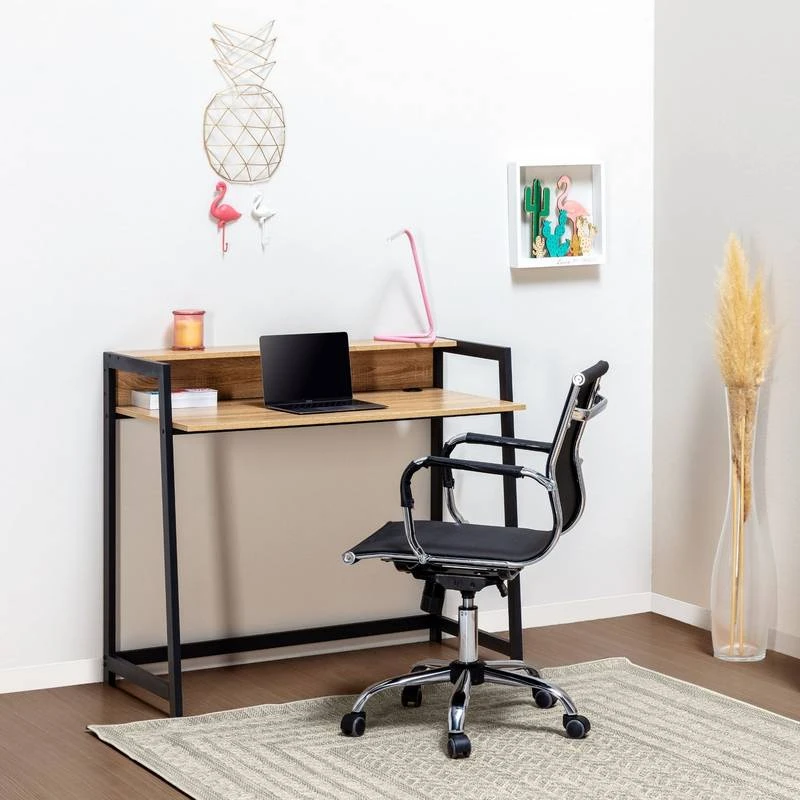 Bureau Naia 1 étagère, 105 Cm 4 Bureau Naia 1 étagère, 105 Cm – Image 2