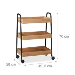 Chariot De Service Bambou 3 Étages -Mobilier De Maison c3aa5fff939c41409597bd5159ffd42c
