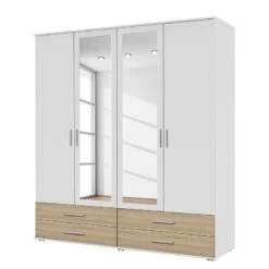Armoire Rasant-Extra I 40 Armoire Rasant-Extra I -Mobilier De Maison drehtuerenschrank rasant extra i alpinweiss eiche sonoma dekor 168 cm 4 tuerig 2 spiegeltueren 2670394