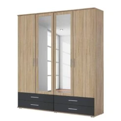 Armoire Rasant-Extra I 28 Armoire Rasant-Extra I -Mobilier De Maison drehtuerenschrank rasant extra i anthrazit eiche sonoma dekor 168 cm 4 tuerig 2 spiegeltueren 2669322