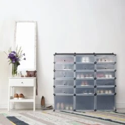 Meuble à Chaussures 18 Compartiments 24 Meuble à Chaussures 18 Compartiments -Mobilier De Maison f22aedf7199846ba9a8c47c49e372ec6