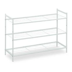 Étagère à Chaussures Empilable 3 Niveaux -Mobilier De Maison fadd6e36a0a74a09bb28d5b737679ef1