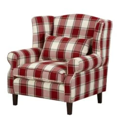 Fauteuil à Oreilles Colmar XL -Mobilier De Maison sessel corteen webstoff rot beige 4283740