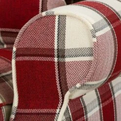 Fauteuil à Oreilles Colmar XL -Mobilier De Maison sessel corteen webstoff rot beige 4283756